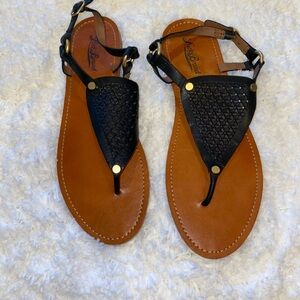 Never worn. Lucky brand black sandals. Size 9.